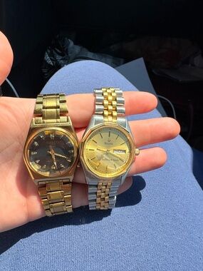 Bulova Two-Tone Gold and Silver Men's Dress Watch and Salco Dress Watch
